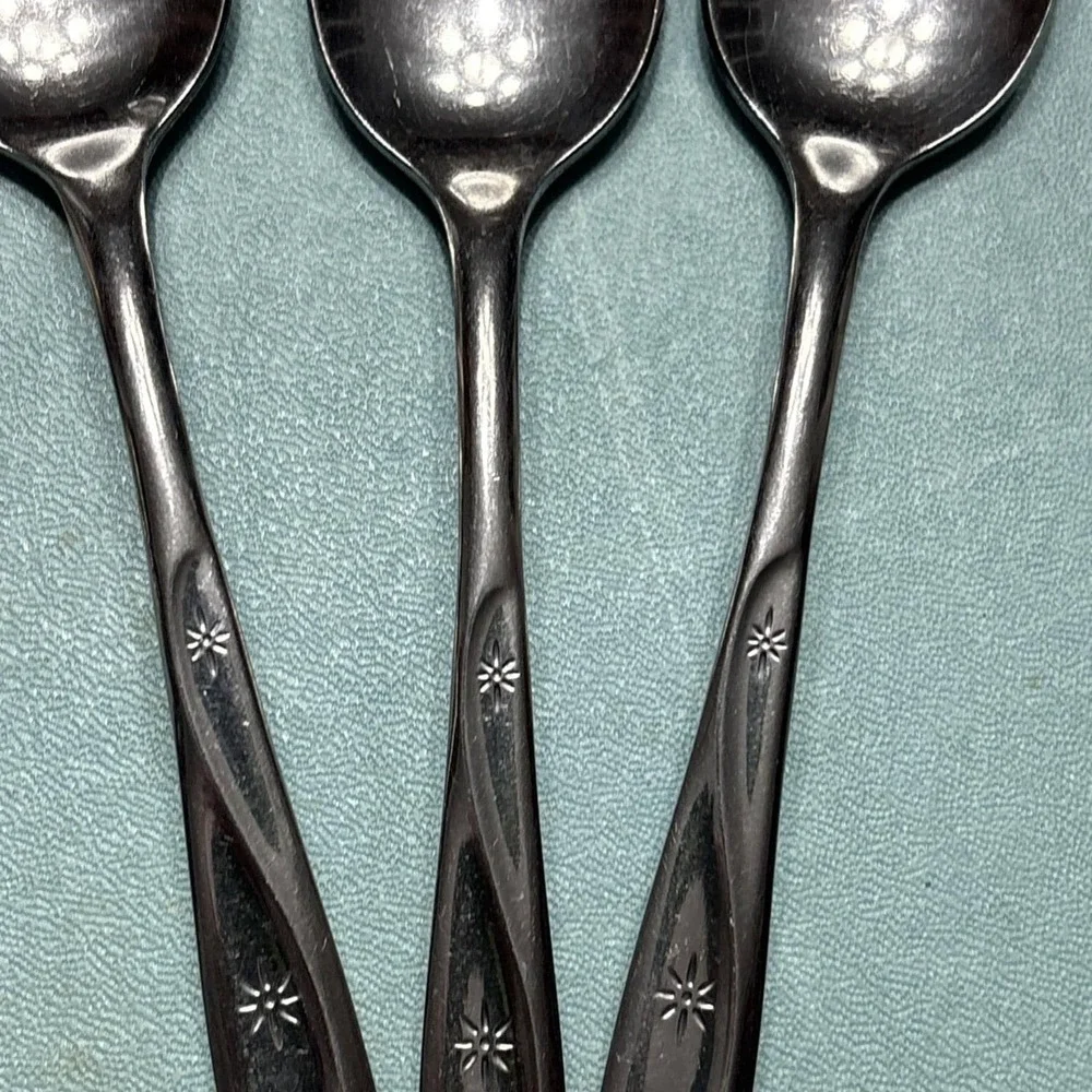 3‎ International Silver Americana Star Stainless USA TeaSpoons Flatware